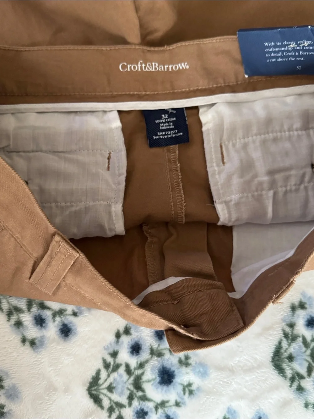 croft & barrow Men's Classic Twill Cargo Shorts - Brown size 32
